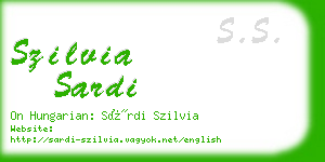 szilvia sardi business card